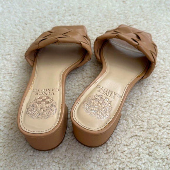 Vince Camuto Block Heel Square Toe Slides - Picture 4 of 4